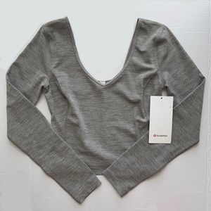 NWT Lululemon Align Tee Long-sleeves Heathered Rover